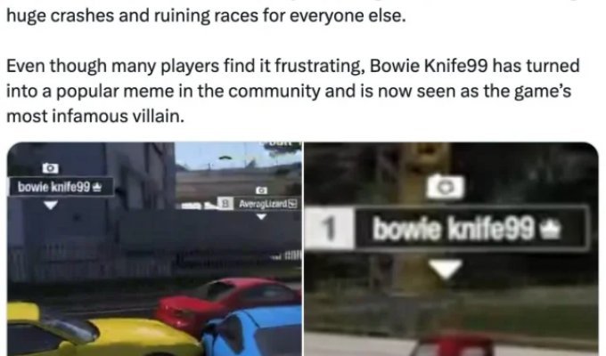 ИИ в Forza Horizon 6 превратил гонки в хаос: игрок Bowie Knife99 стал главным мемом сообщества (2 фото + видео)