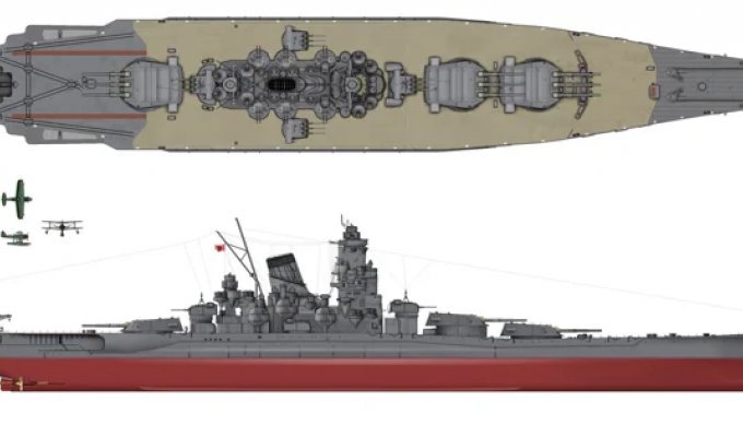 Гибель в тени собрата. Как погиб Musashi, один из самых крупнейших линкоров в мире? (9 фото)