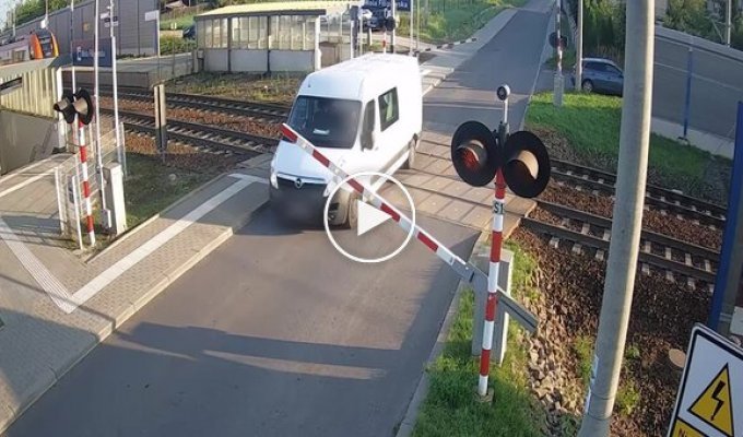 Another Pole, a railway crossing and a barrier