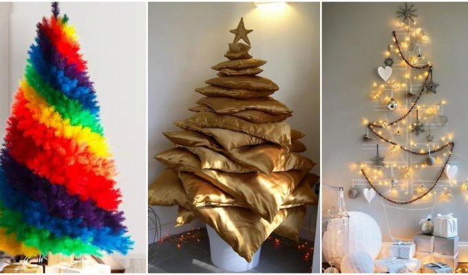 17 alternative Christmas trees for the New Year that look original and create a festive mood (18 photos)