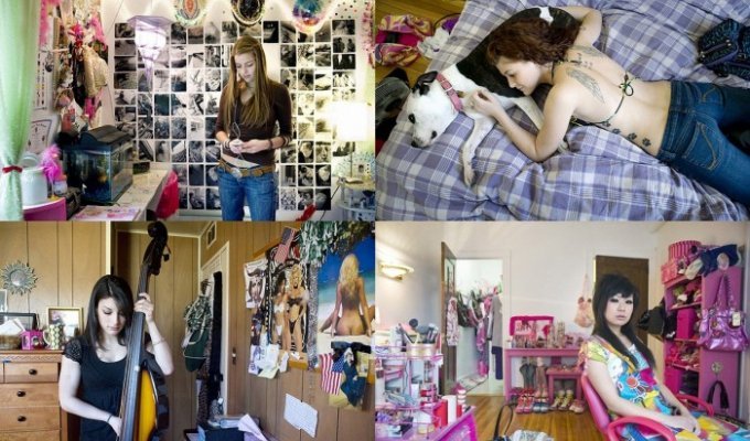 Девушки и их комнаты (38 фото)