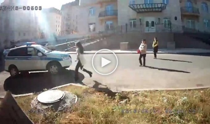Погоня полицейских за девушкой-водителем в Астане