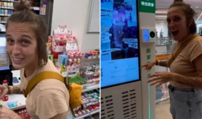 Китай, 3050 рік: дівчина розрахувалася в супермаркеті своєю долонею (2 фото + 1 відео)