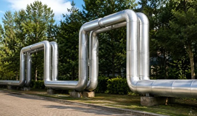Why Outdoor Heating Pipes Zigzag — And Why It's Not a Design Flaw (4 Photos)