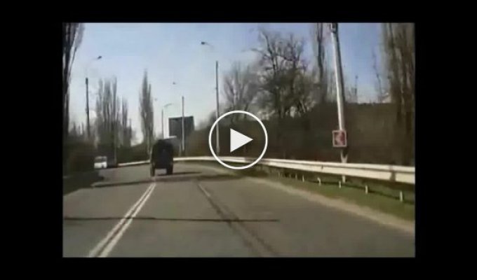 Авария с Тигром в Крыму (момент аварии)