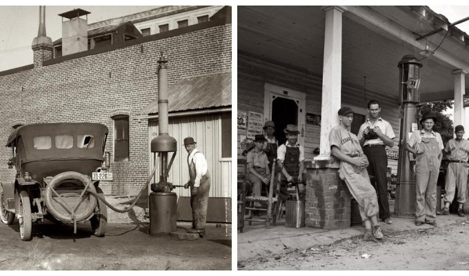 The beginning of the era of gas stations in the USA: how it was (9 photos)