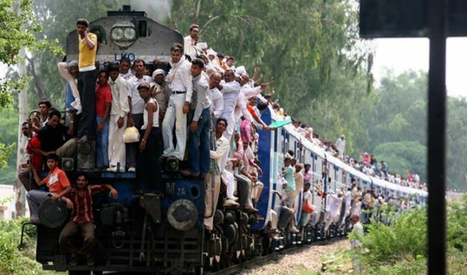 «Удавитесь» — главный принцип индийских железных дорог (14 фото)