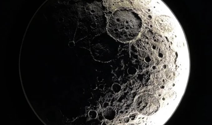 Удивительная скульптура луны из цемента (10 фото)