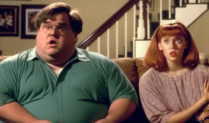 The neural network showed what the characters of the animated series "Family Guy" would look like in the style of a real sitcom of the 80s (15 photos + 1 video)