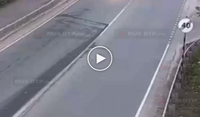 The car turned without letting the motorcyclist pass