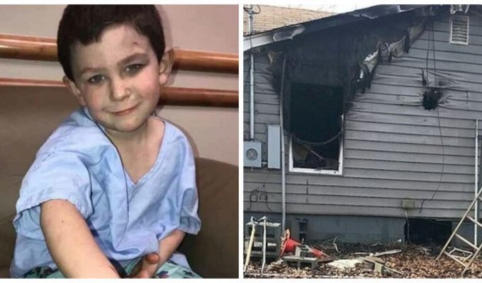 5-летний мальчик спас от пожара всю семью (6 фото)
