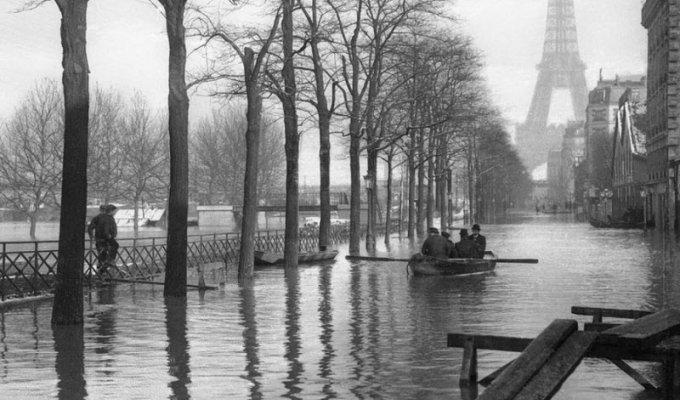Наводнение в Париже 1910 года (31 фото)