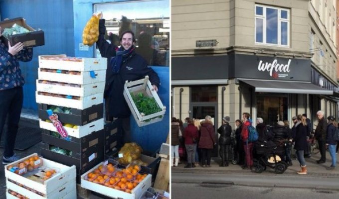 В Дании открылся первый супермаркет по продаже продуктов с истекающим сроком реализации (6 фото)