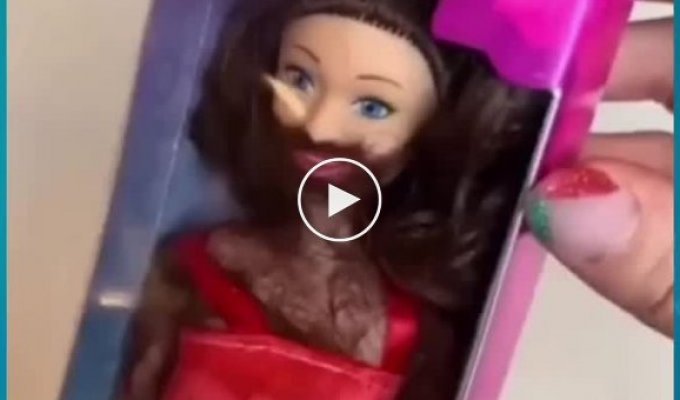 Fully hairy Barbie doll released in US and UK