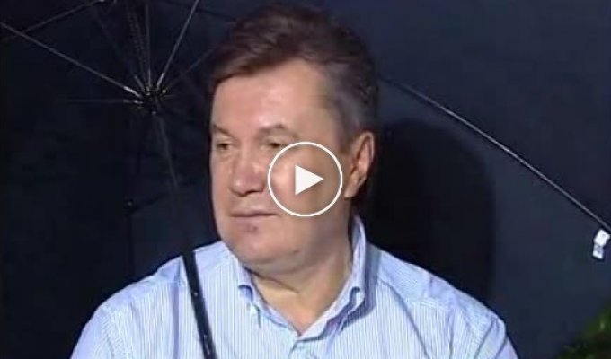 Янукович, зонтик и немного политики