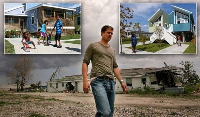Брэд Питт построил 109 домов для жителей Нового Орлеана, пострадавших от урагана Катрина (19 фото)