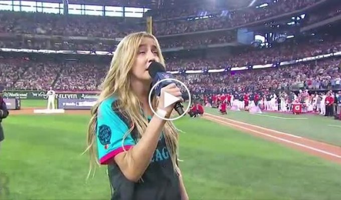 The Grammy nominee drunkenly sang the US national anthem before a baseball game.