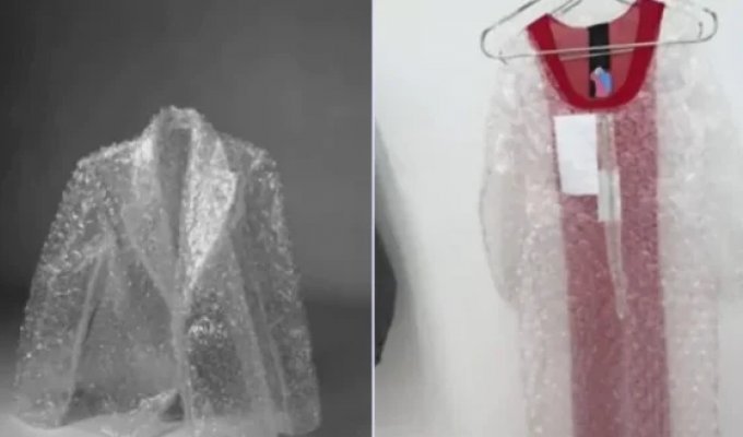 Antistress: fashion brand causes controversy over clothes in bubble wrap (1 photo + 2 videos)