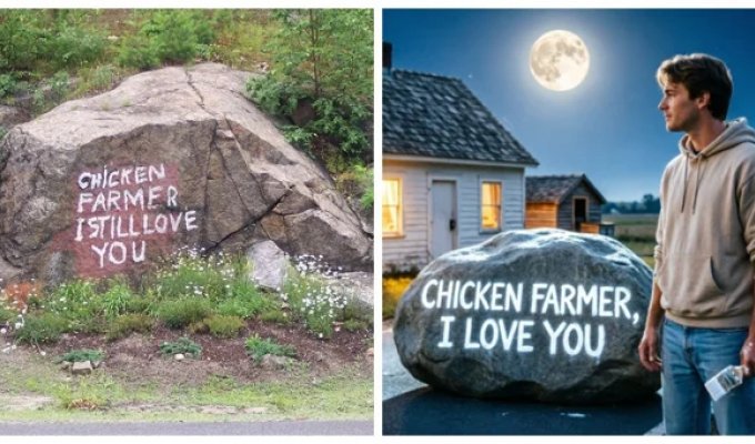 Chicken Rock: How a Timid Confession Became the Main Symbol of a Small Town (7 photos)