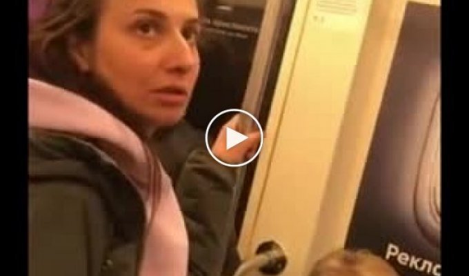 Скандал в московском метро (мат)