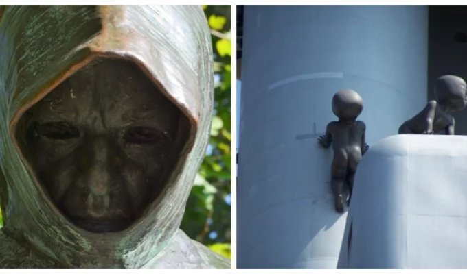 10 sculptures that cause outright horror (22 photos)