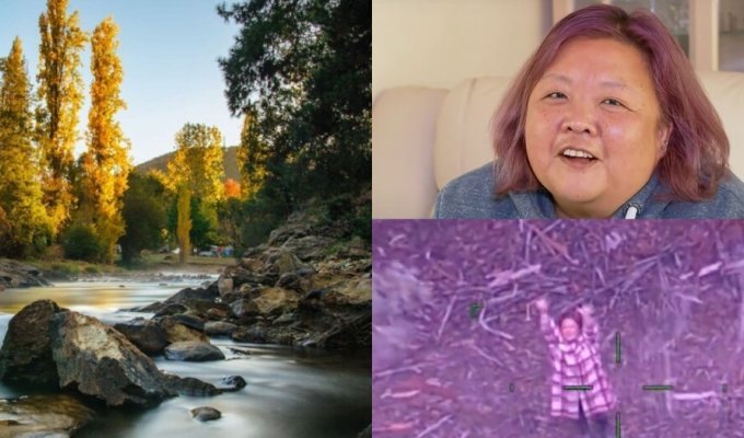 Australian woman survived in the wild thanks to a bottle of wine (3 photos + 1 video)