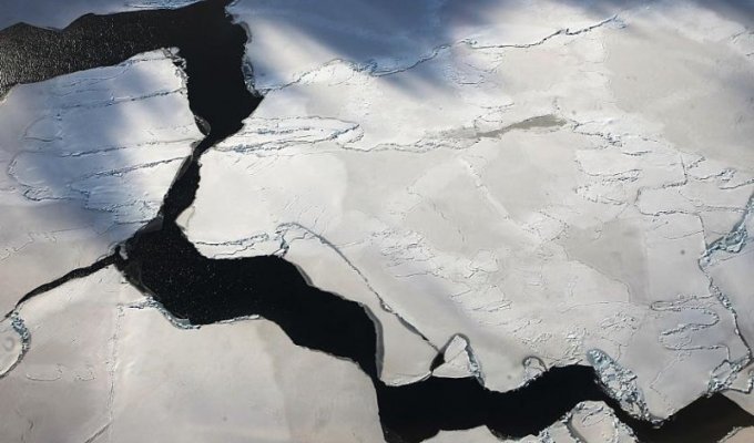 В Антарктиде появилась огромная дыра и никто не знает причину (4 фото)