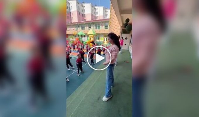 Обычное утро в китайском детском саду