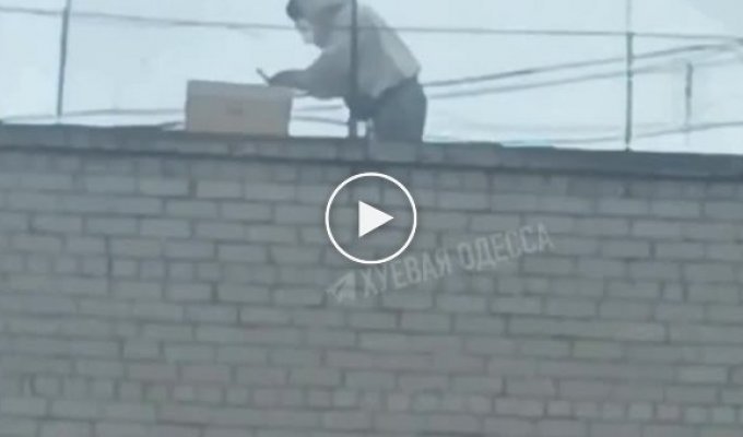 Мужчина разводит пчел на крыше многоэтажки