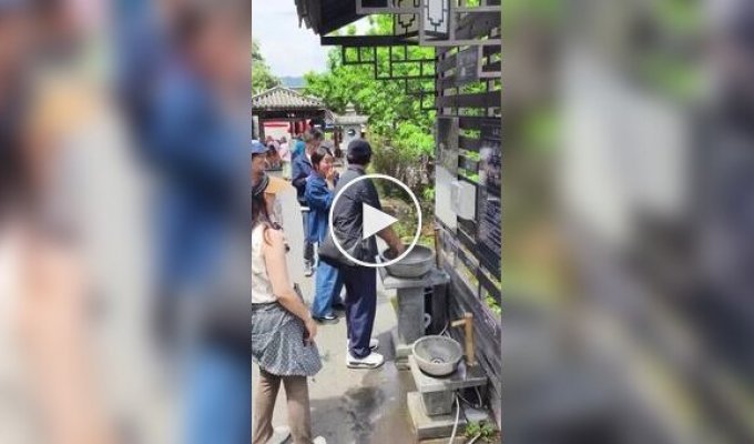 Попытка туристок помыть руки