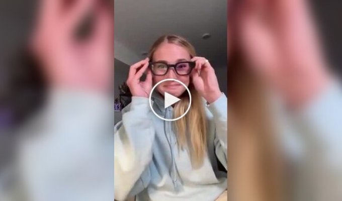 A deaf girl tests glasses that translate heard speech into subtitles