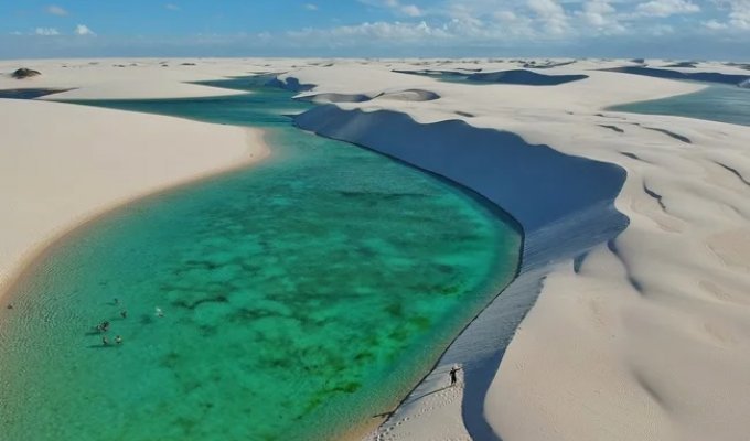 Lençóis Maranhenses: a unique Brazilian desert where there is so much water you can even swim (1 photo + 4 videos)