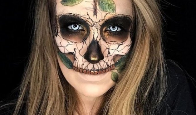 The girl creates interesting and unusual images with makeup (18 photos)