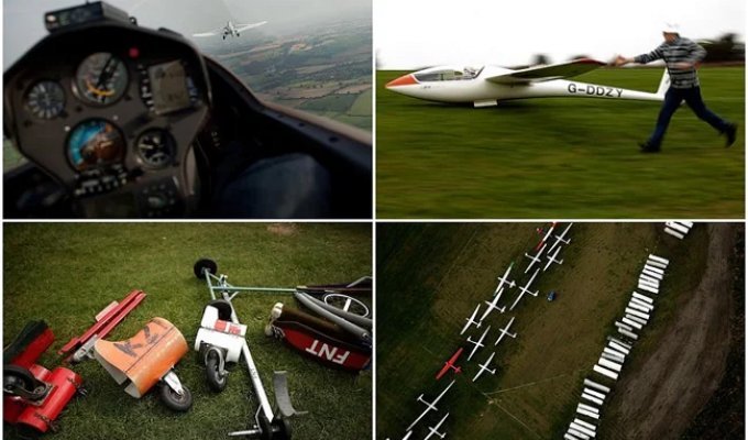 Планеры в небе над Англией (13 фото)