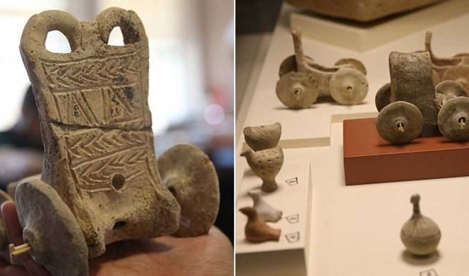 В Турции нашли 5-тысячелетнюю игрушечную машинку (7 фото)