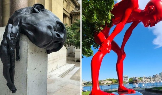 17 sculptures and statues found in different parts of the world for which the word “strange” is too mild a description (18 photos)