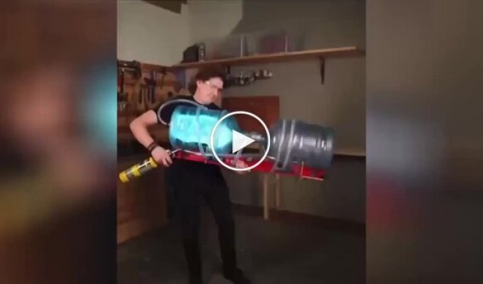 A guy created the most powerful gas gun from two water bottles