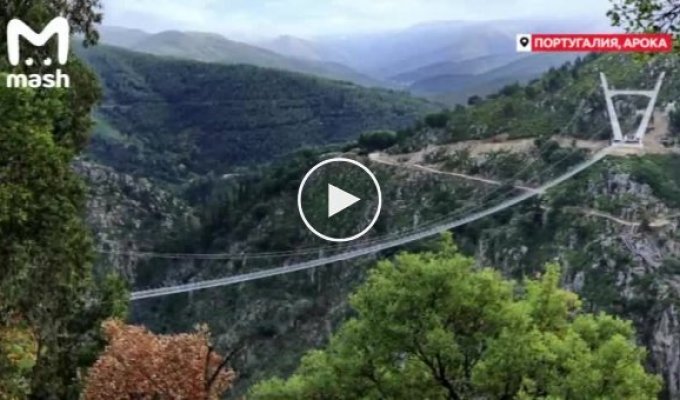 Над пропастью и рекой Пайва в Португалии открылся самый длинный пешеходный подвесной мост