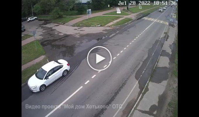 Жесткое ДТП с мотоциклистом в Московской области