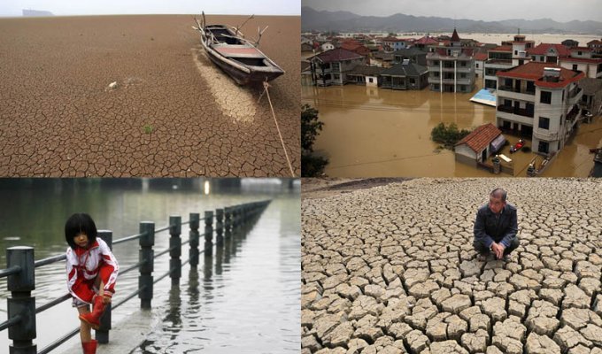 Наводнение после засухи в Китае (38 фото)
