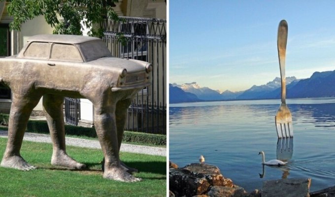 10 неожиданных памятников со всего мира, доказывающих, что фантазия скульпторов не знает границ (12 фото)