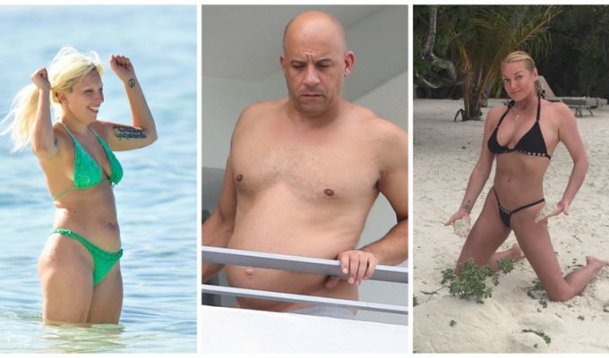Не беда, если вы не похудели к лету! Посмотрите на эти жуткие фигуры знаменитостей на пляже (17 фото)