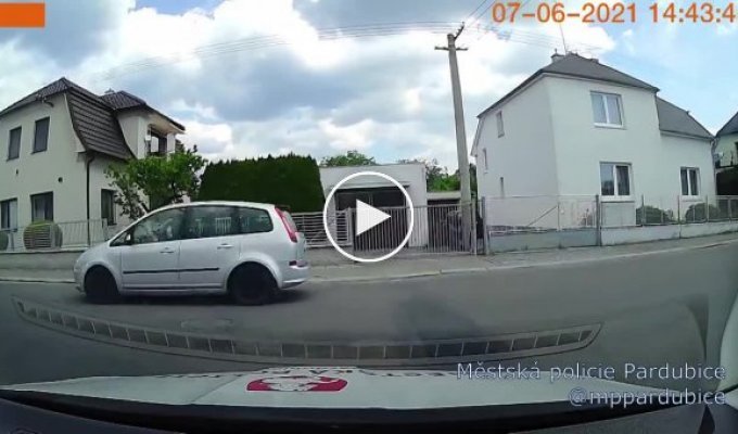 В Чехии женщина оставила сковороду с едой на крыше машины - ей помогли полицейские