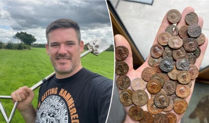 Once in a Lifetime: Man Finds Ancient Treasure in Field (3 photos)