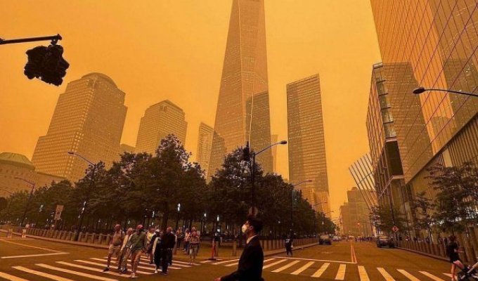 Smoke from terrible fires in Canada reached New York: there is the worst day in terms of air quality (4 photos + 2 videos)