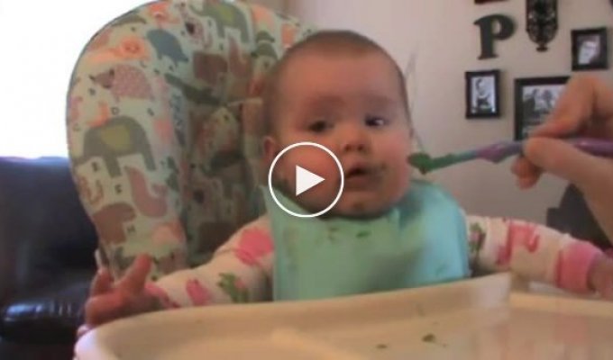 Child's reaction to food