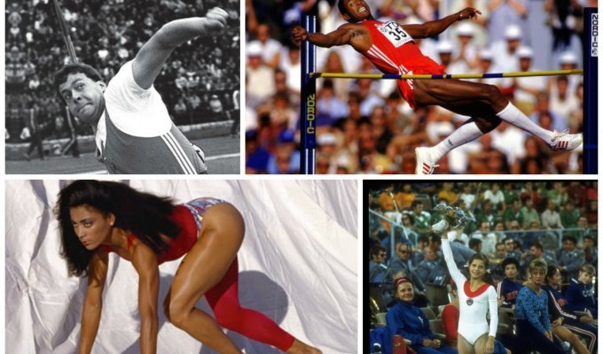 Непревзойденные спортивные достижения прошлого столетия (12 фото + 1 видео)