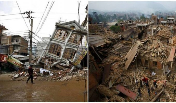 More than 150 people died in Nepal due to a strong earthquake (2 photos + 3 videos)