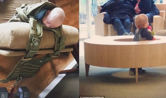 "Lazy Parenting": Questionable Hacks for Exhausted Parents (13 photos)