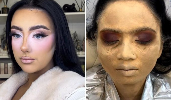 16 examples of what can happen if you trust a makeup artist who knows nothing about makeup (17 photos)